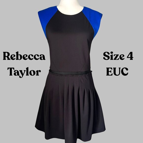 Rebecca Taylor Black Fit & Flare Dress – Size 4 - Picture 1 of 8